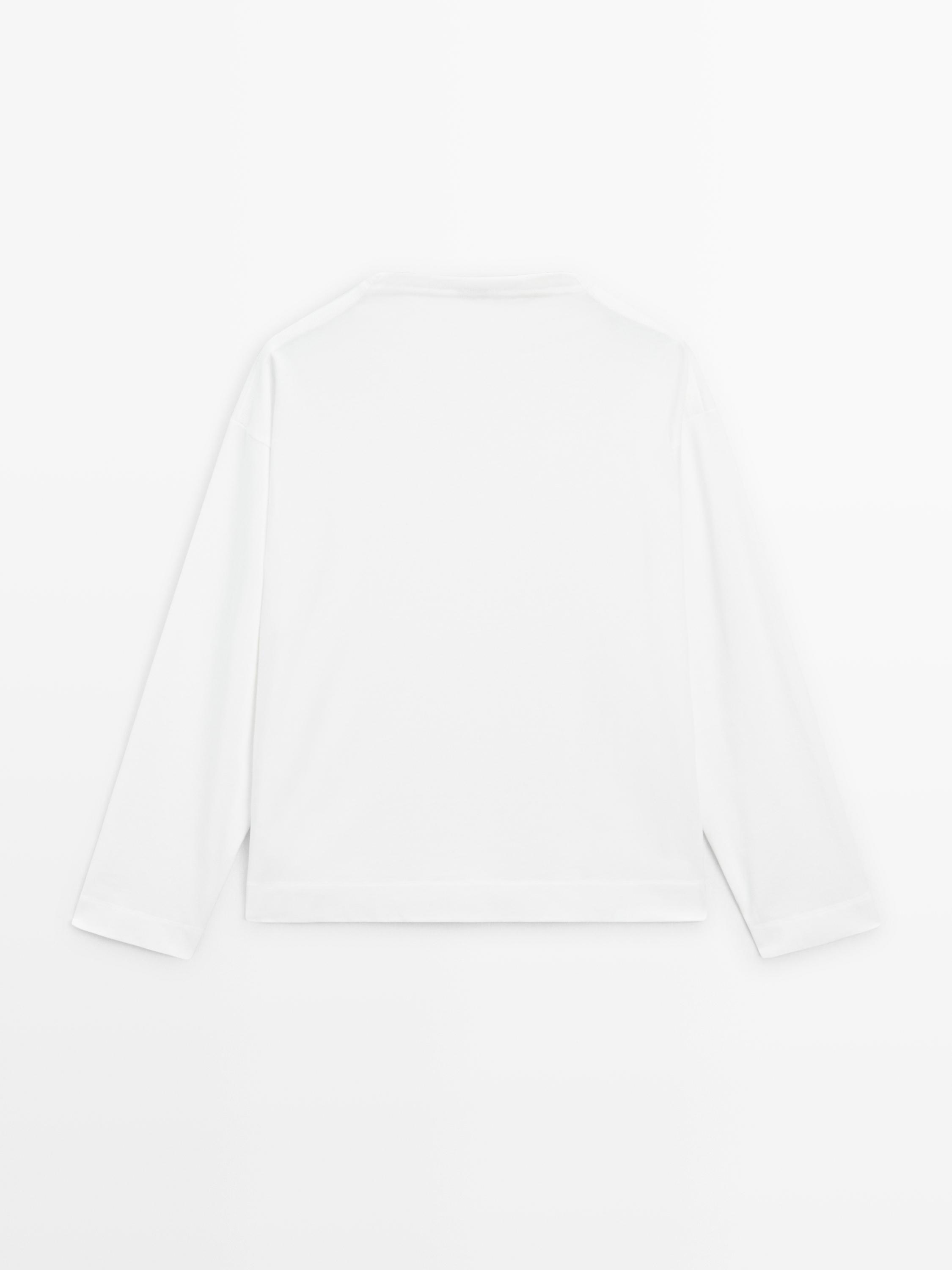 Long sleeve cotton sweatshirt
